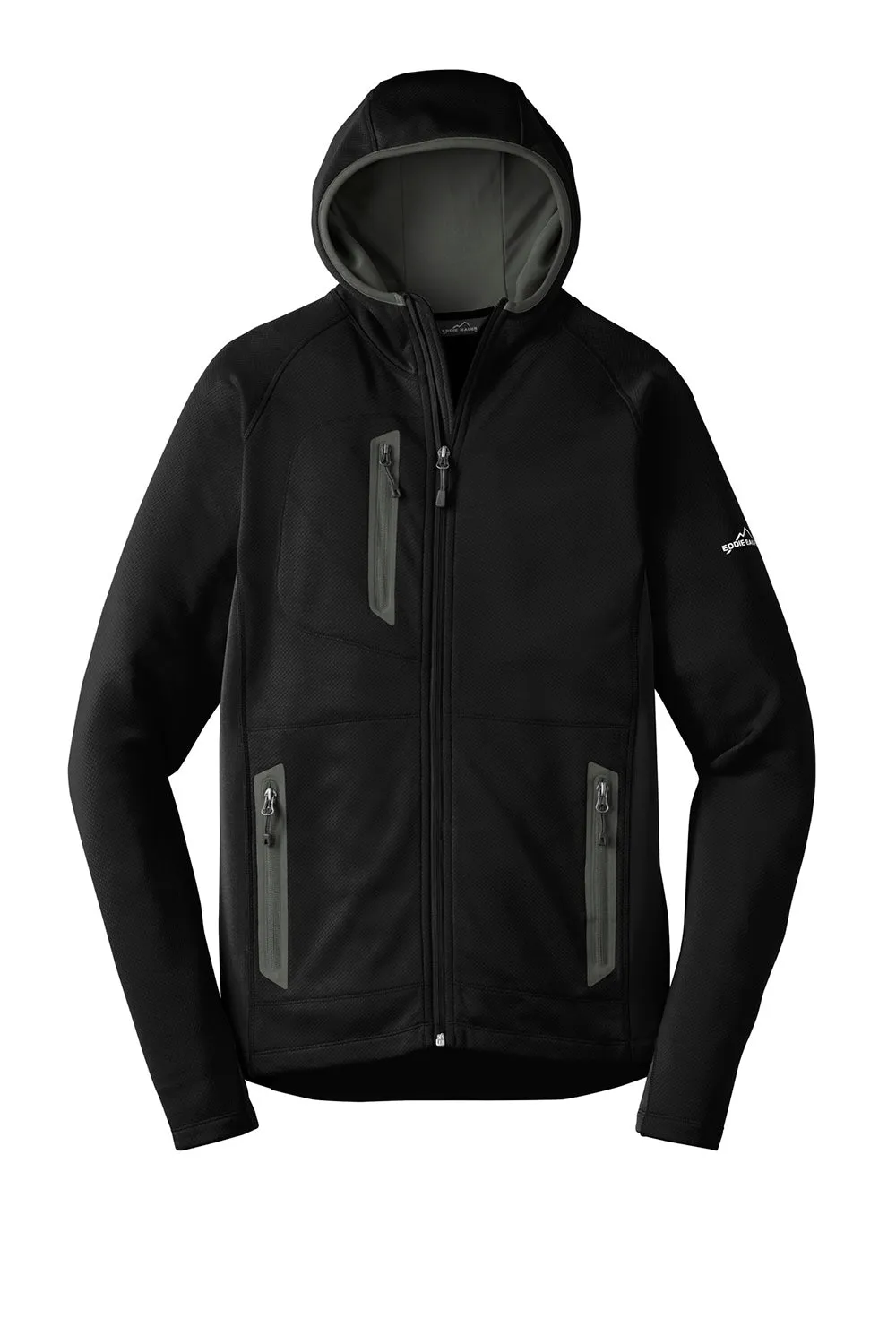 Eddie Bauer Mens Sport Pill Resistant Fleece Full Zip Hooded Jacket - Black  Exquisite Clothing Eddie-Bauer