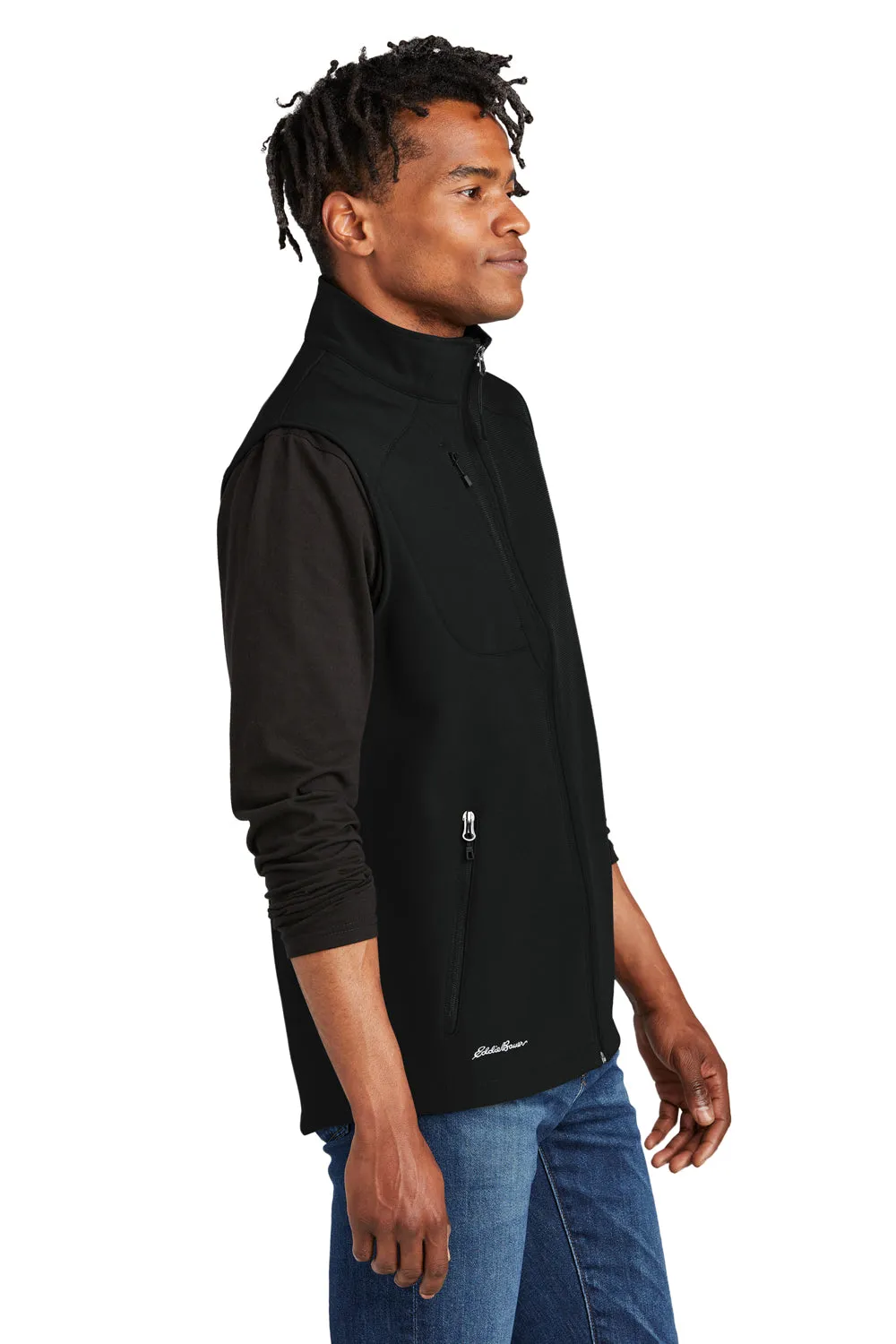 Eddie Bauer Mens Stretch Soft Shell Full Zip Vest - Deep Black  Exquisite Clothing Eddie-Bauer