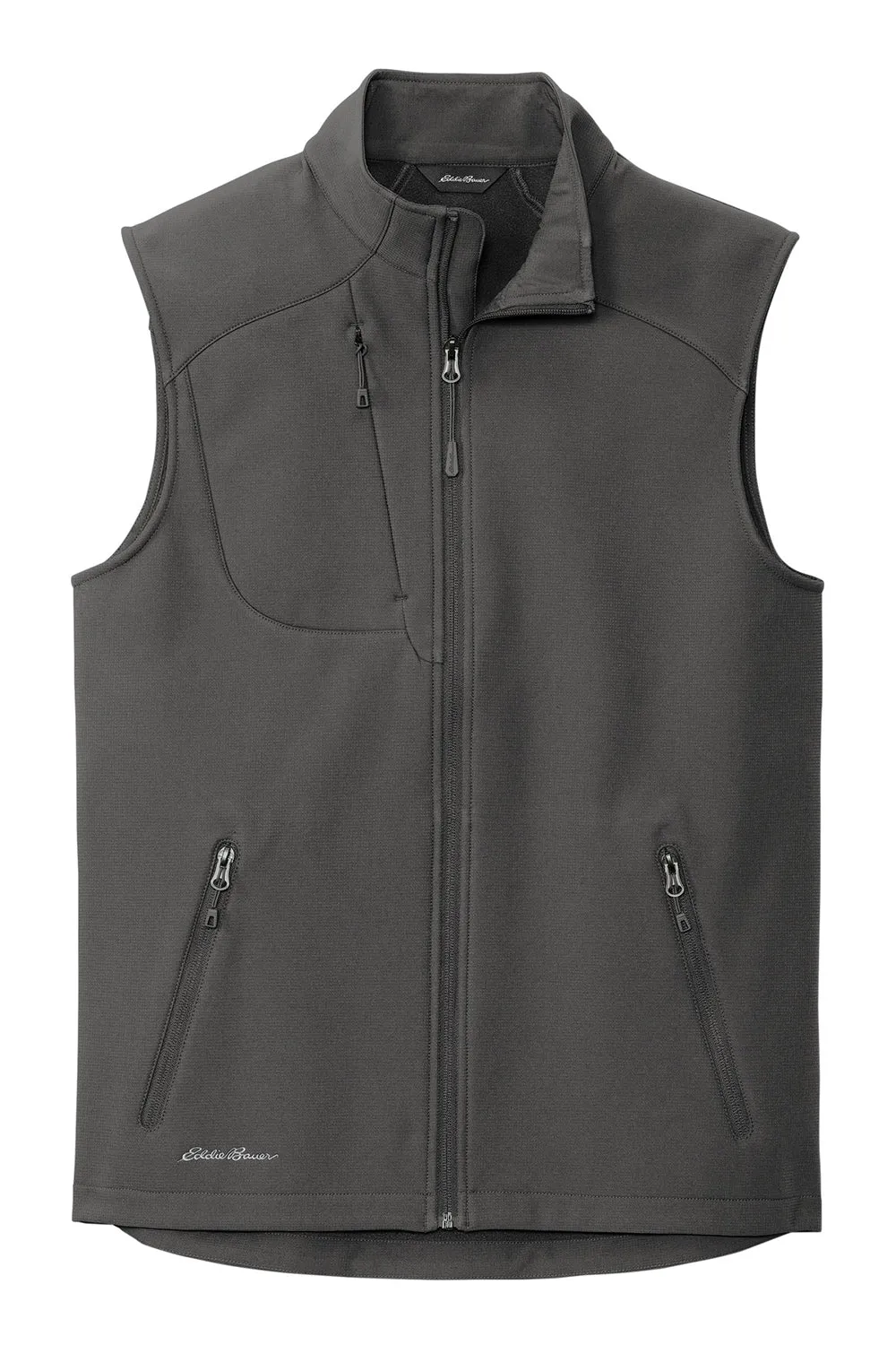 Eddie Bauer Mens Stretch Soft Shell Full Zip Vest - Iron Gate Grey  Exquisite Clothing Eddie-Bauer