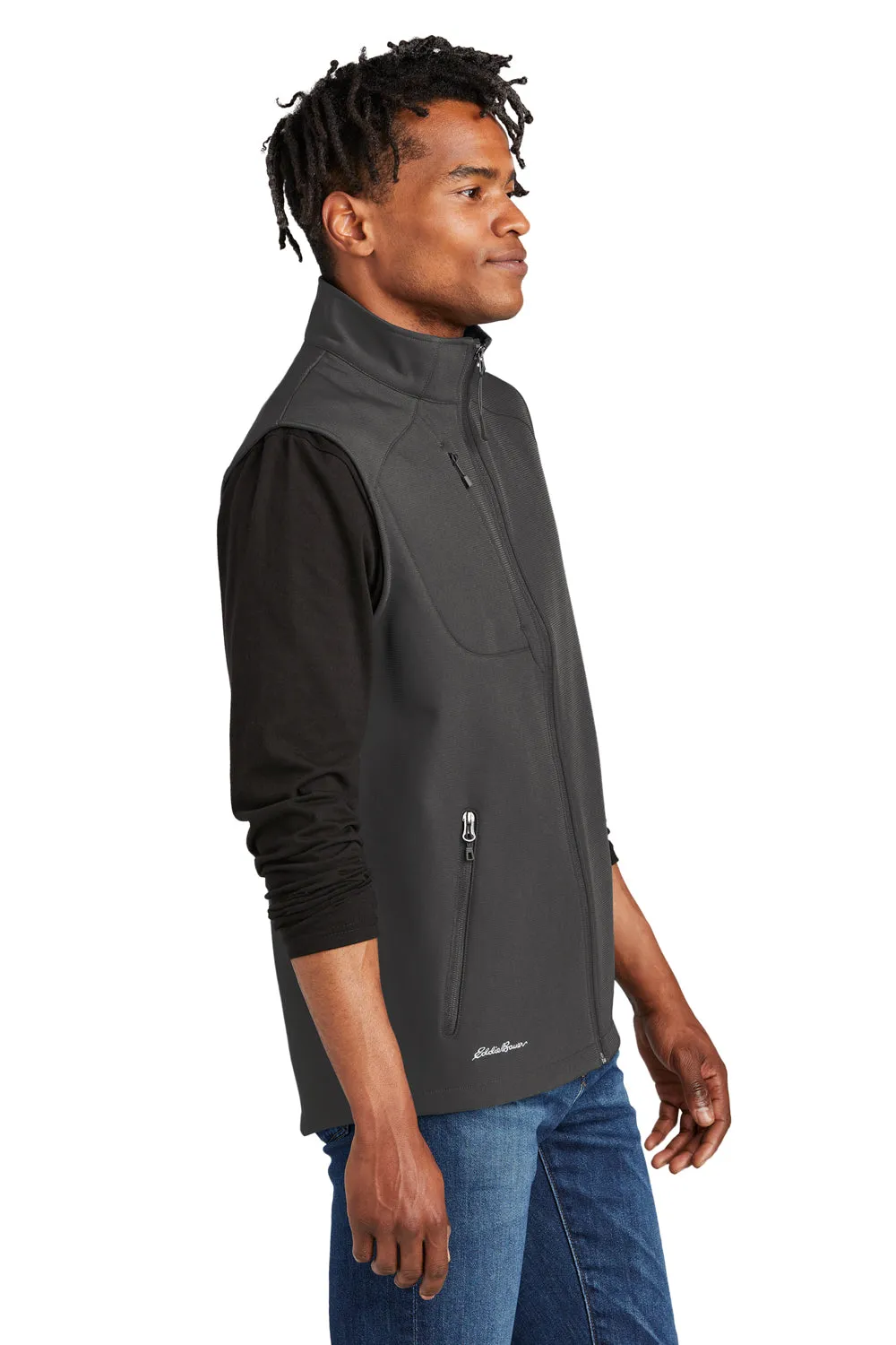 Eddie Bauer Mens Stretch Soft Shell Full Zip Vest - Iron Gate Grey  Exquisite Clothing Eddie-Bauer