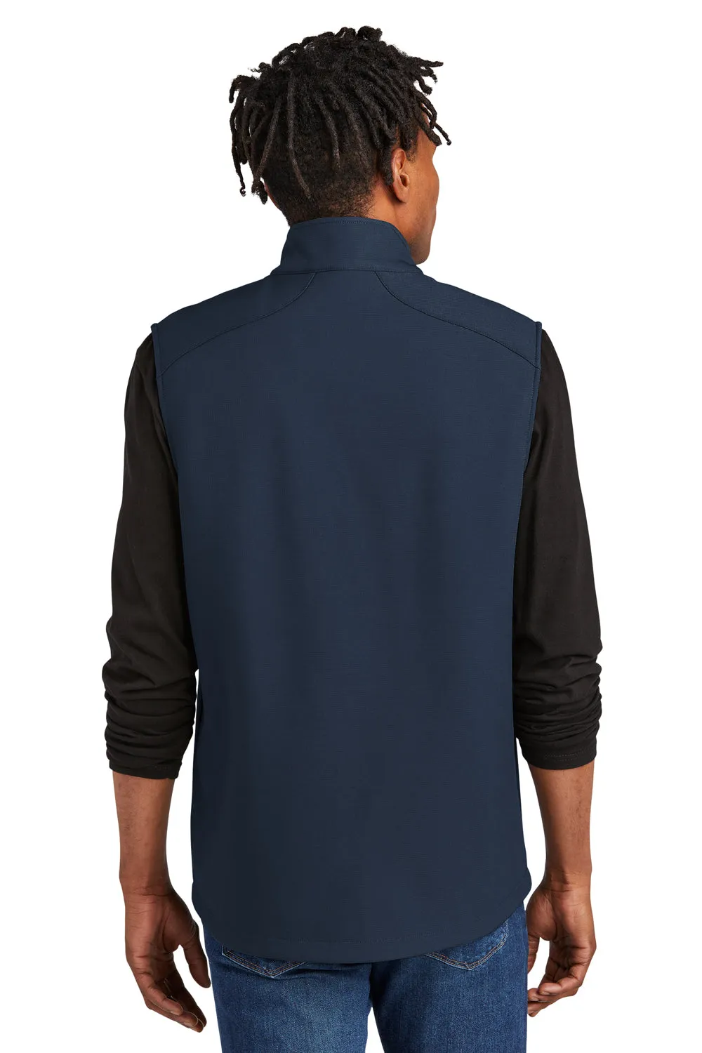Eddie Bauer Mens Stretch Soft Shell Full Zip Vest - River Navy Blue