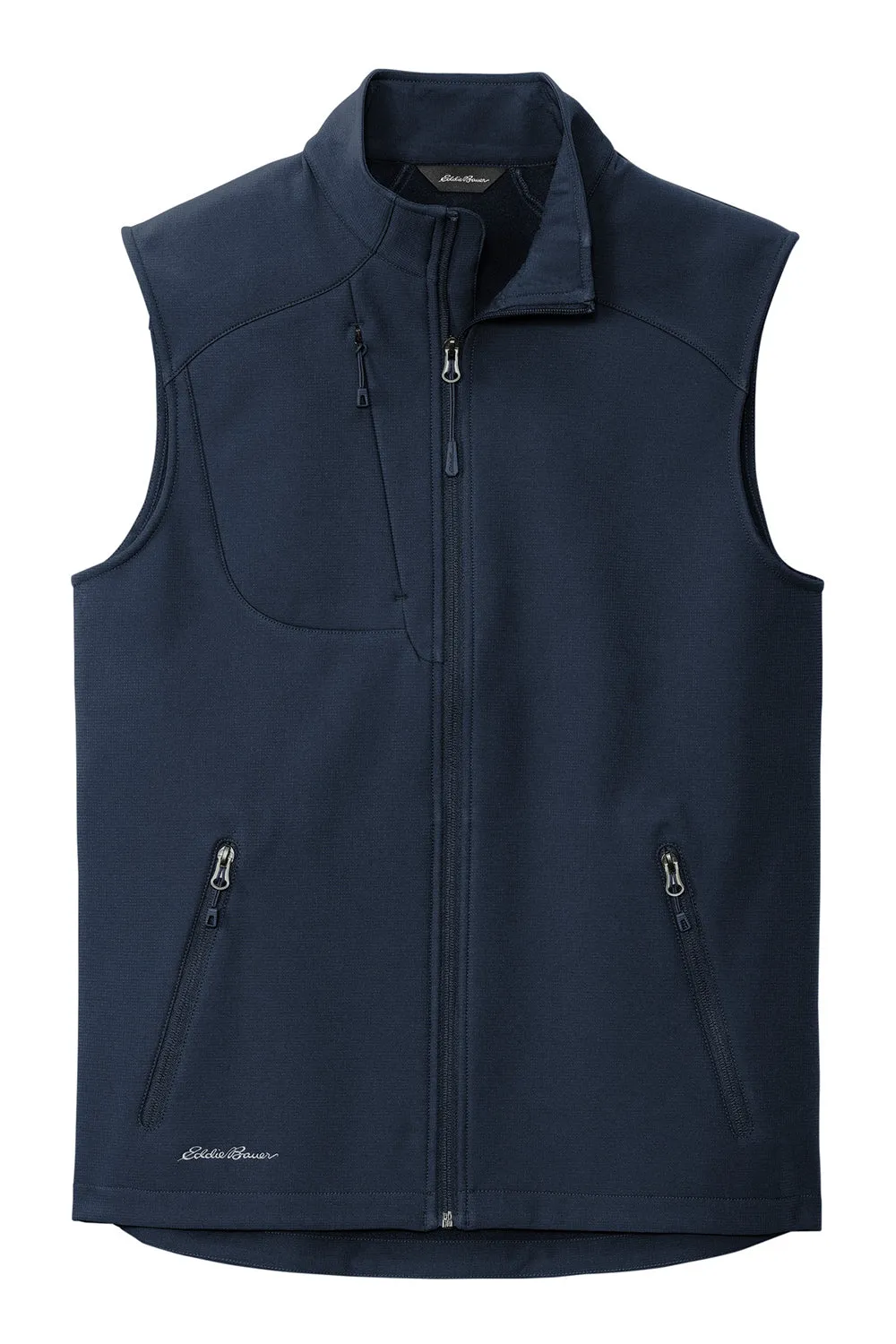Eddie Bauer Mens Stretch Soft Shell Full Zip Vest - River Navy Blue