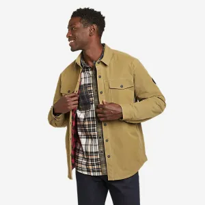 Eddie Bauer Men's Voyager Fleece-Lined Shirt Jacket - Dark Tan Eddie Bauer
