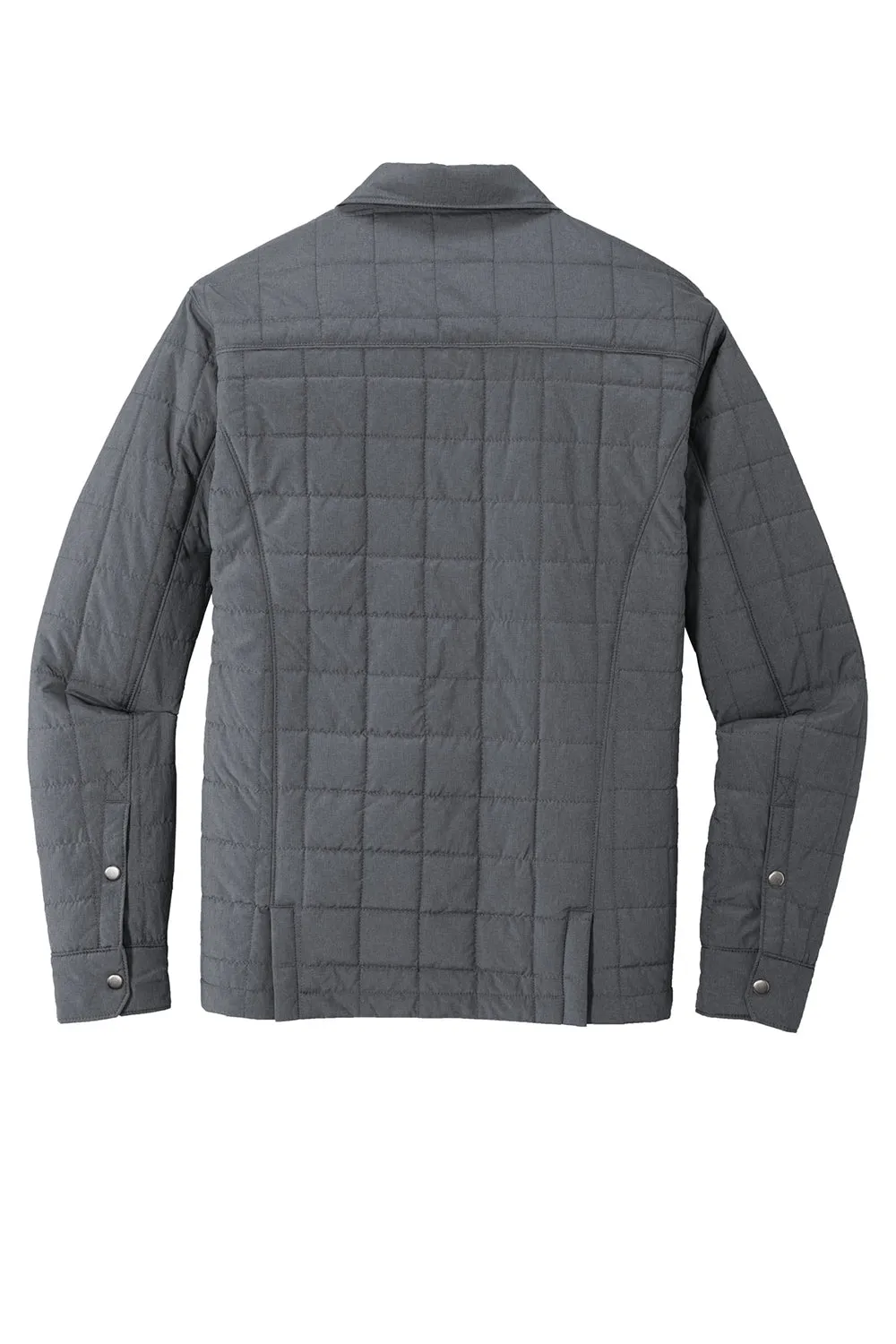 Eddie Bauer Mens Water Resistant Button Down Shirt Jacket - Heather Charcoal Grey