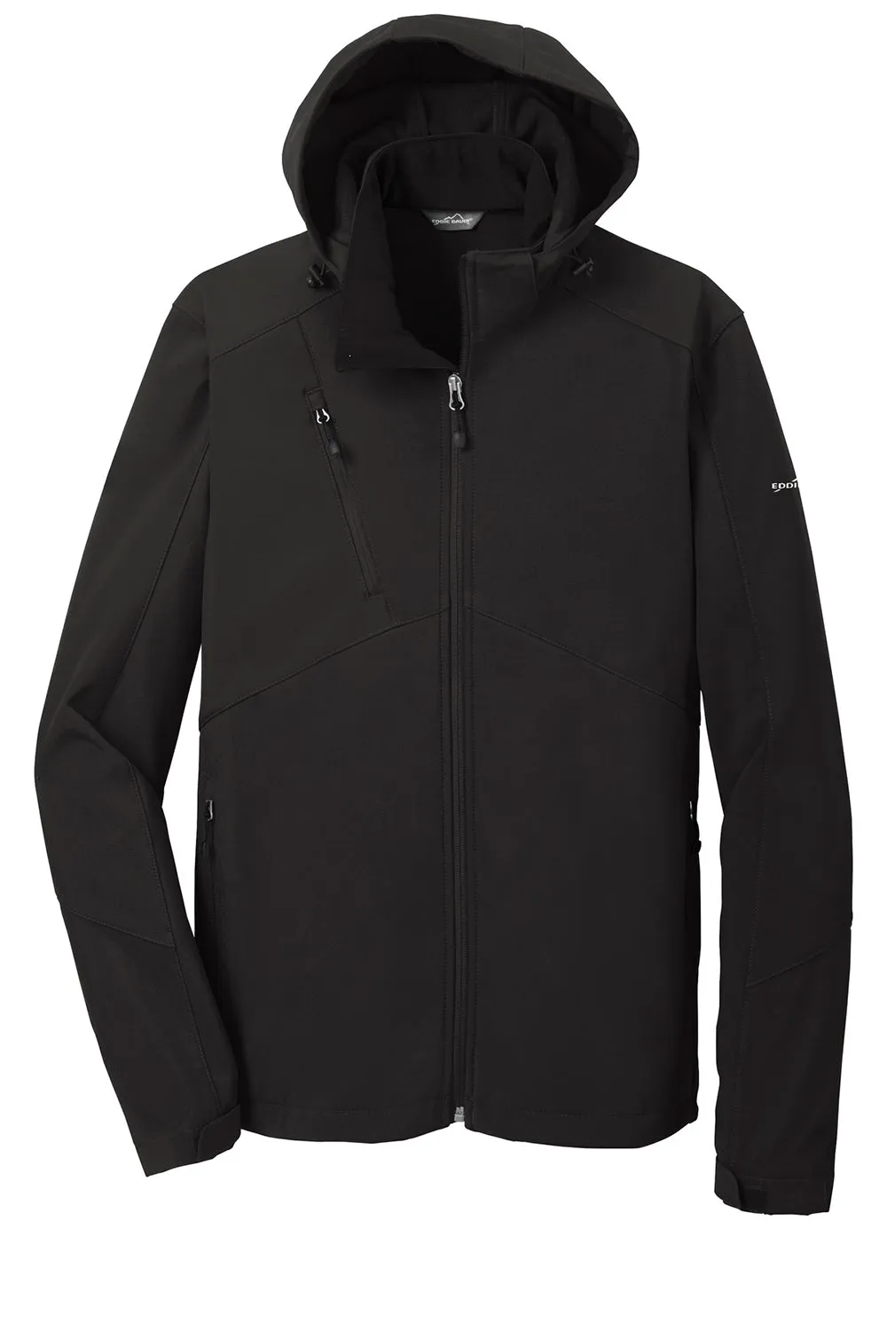 Eddie Bauer Mens Water Resistant Full Zip Hooded Jacket - Black  Exquisite Clothing Eddie-Bauer