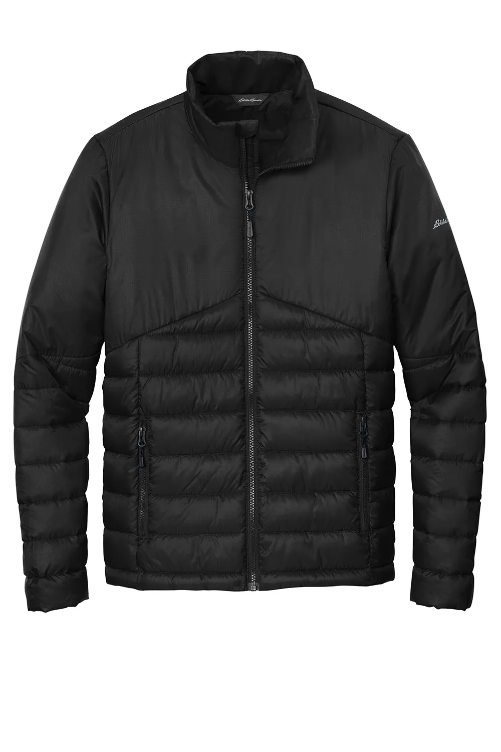 Eddie Bauer Mens Water Resistant Quilted Full Zip Jacket - Deep Black  Exquisite Clothing Eddie-Bauer
