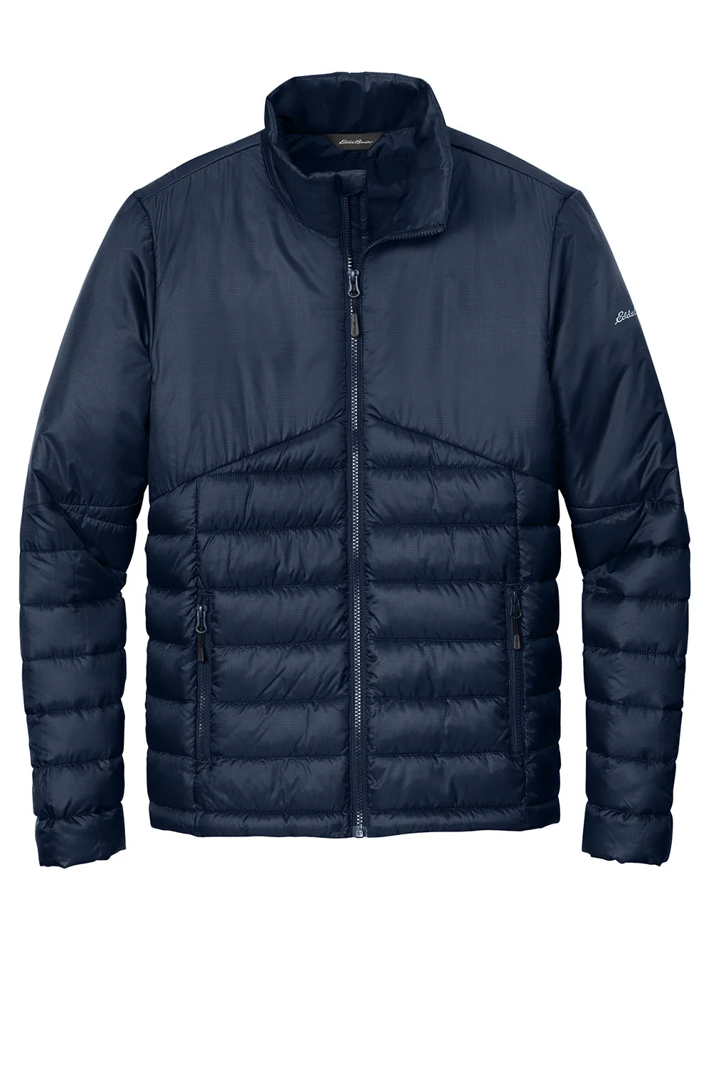 Eddie Bauer Mens Water Resistant Quilted Full Zip Jacket - River Navy Blue  Exquisite Clothing Eddie-Bauer
