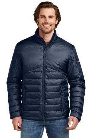 Eddie Bauer Mens Water Resistant Quilted Full Zip Jacket - River Navy Blue  Exquisite Clothing Eddie-Bauer