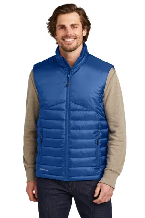 Eddie Bauer Mens Water Resistant Quilted Full Zip Vest - Cobalt Blue  Exquisite Clothing Eddie-Bauer