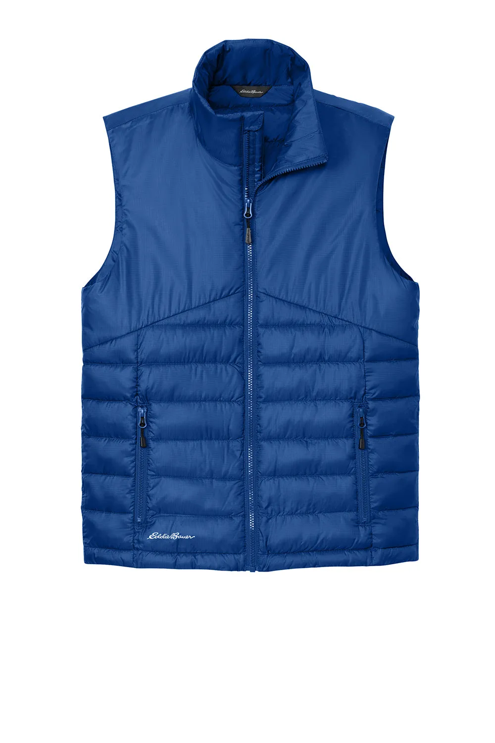 Eddie Bauer Mens Water Resistant Quilted Full Zip Vest - Cobalt Blue  Exquisite Clothing Eddie-Bauer