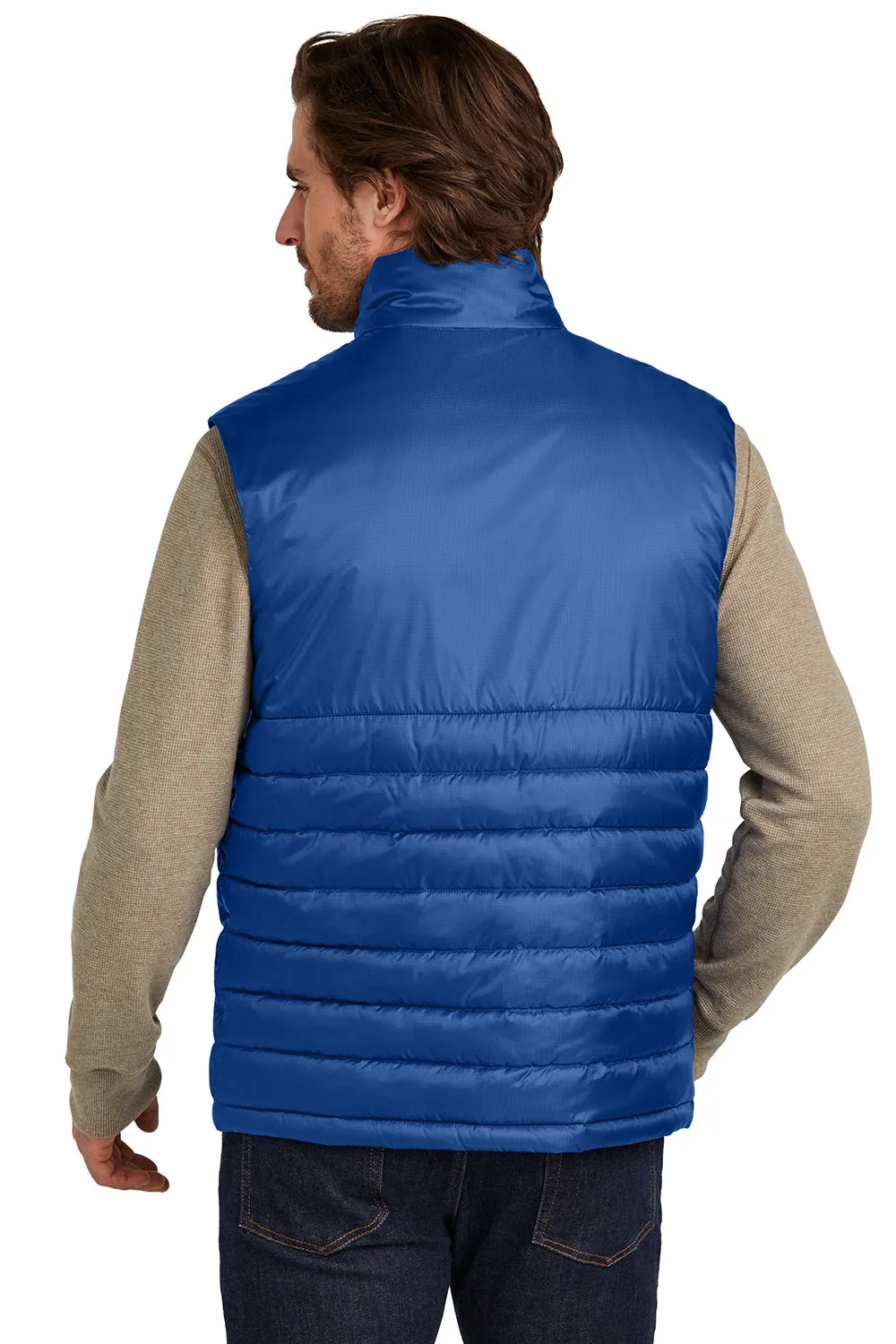 Eddie Bauer Mens Water Resistant Quilted Full Zip Vest - Cobalt Blue  Exquisite Clothing Eddie-Bauer