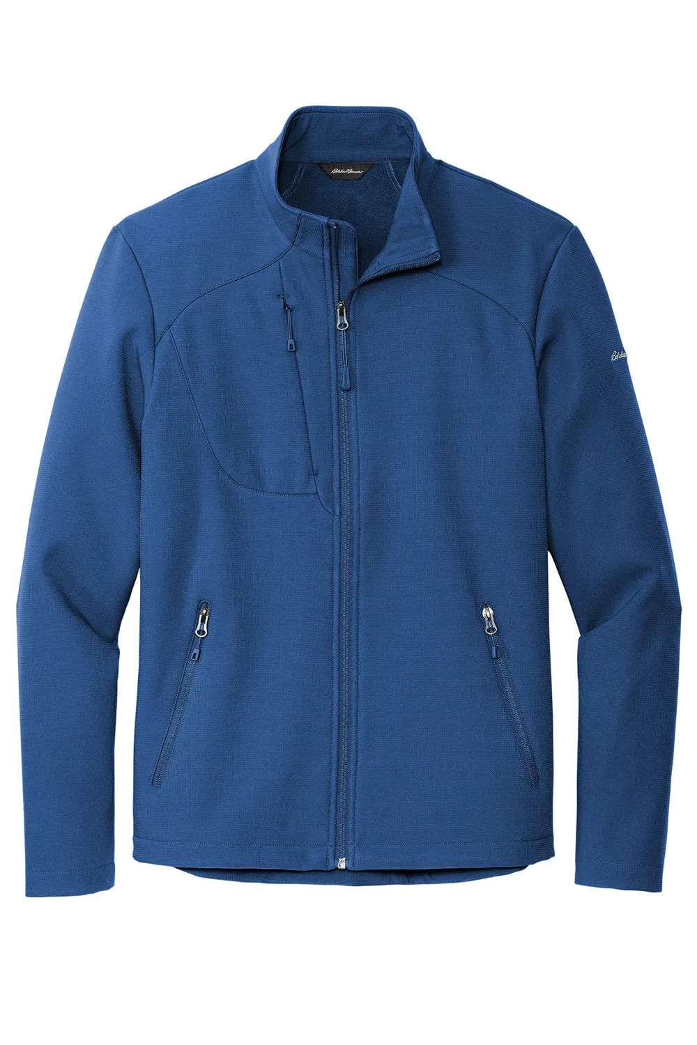 Eddie Bauer Mens Water Resistant Stretch Full Zip Soft Shell Jacket - Cobalt Blue  Exquisite Clothing Eddie-Bauer