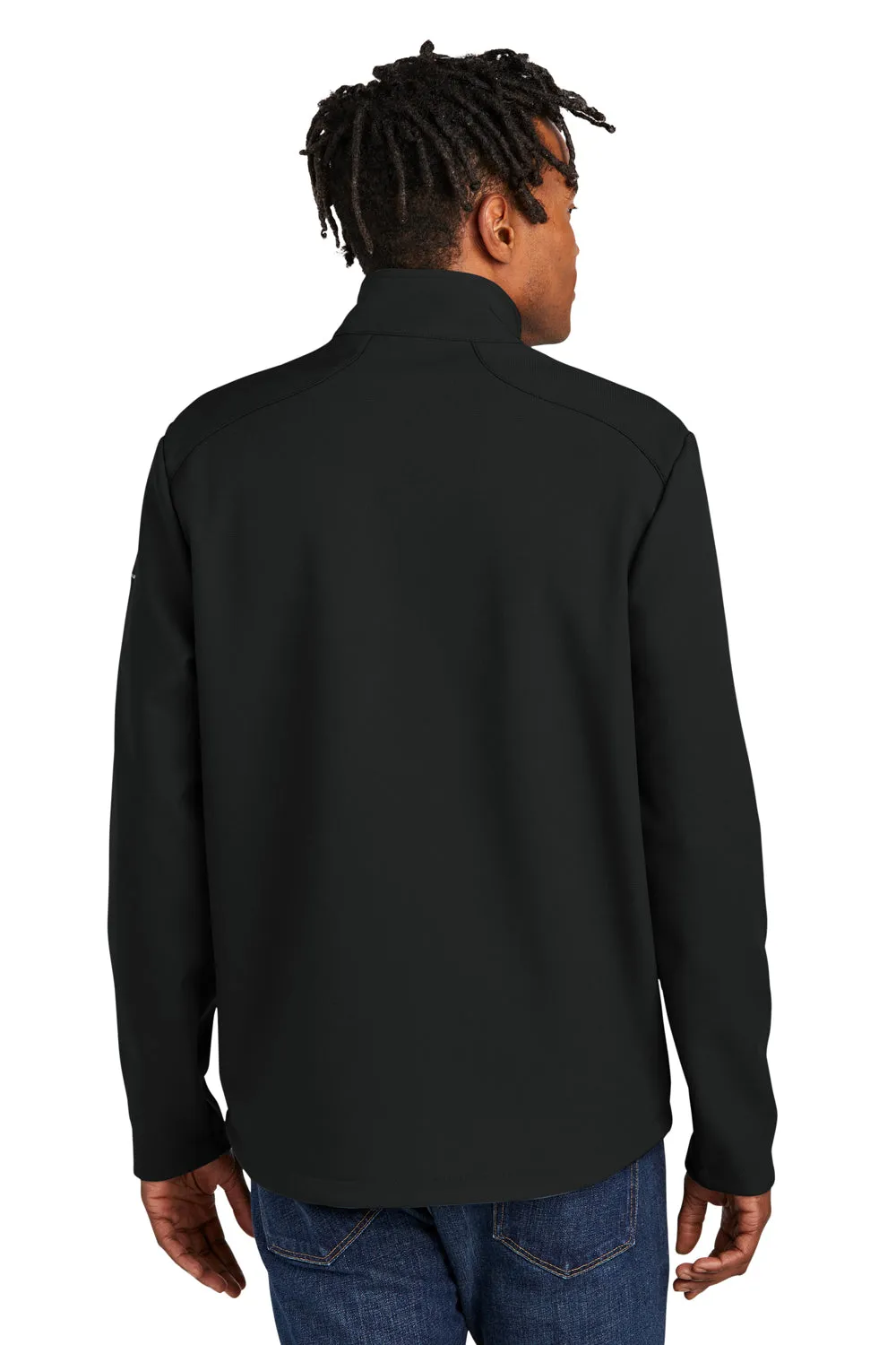 Eddie Bauer Mens Water Resistant Stretch Full Zip Soft Shell Jacket - Deep Black  Exquisite Clothing Eddie-Bauer