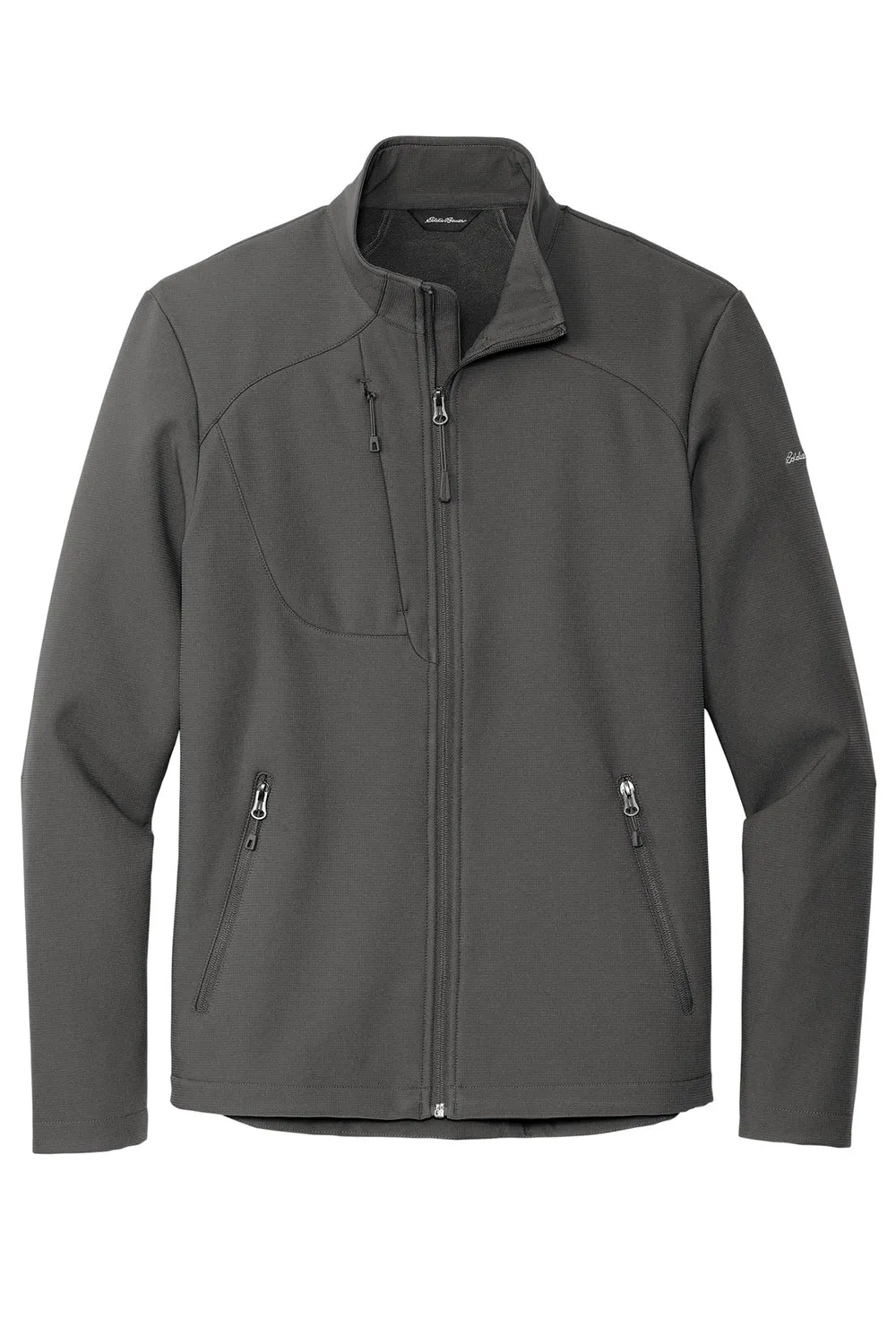 Eddie Bauer Mens Water Resistant Stretch Full Zip Soft Shell Jacket - Iron Gate Grey