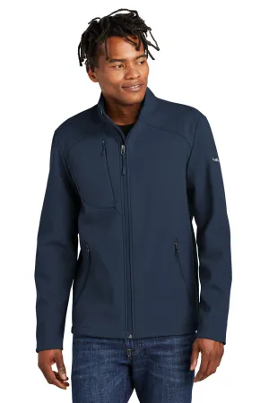 Eddie Bauer Mens Water Resistant Stretch Full Zip Soft Shell Jacket - River Navy Blue