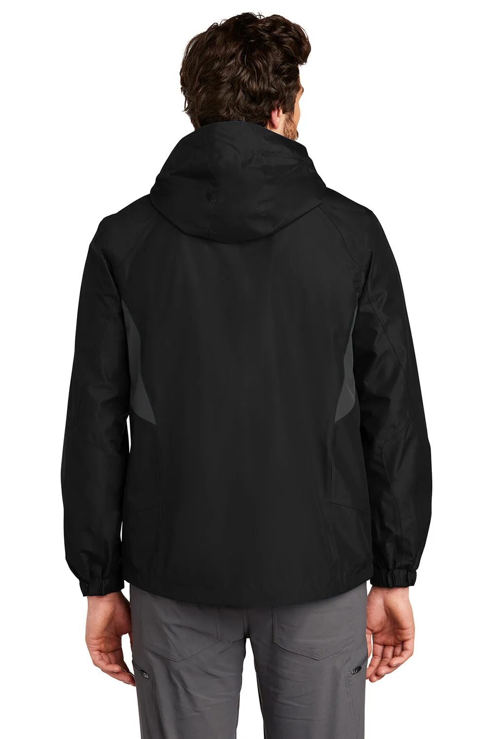 Eddie Bauer Mens Waterproof Full Zip Hooded Jacket - Black  Exquisite Clothing Eddie-Bauer