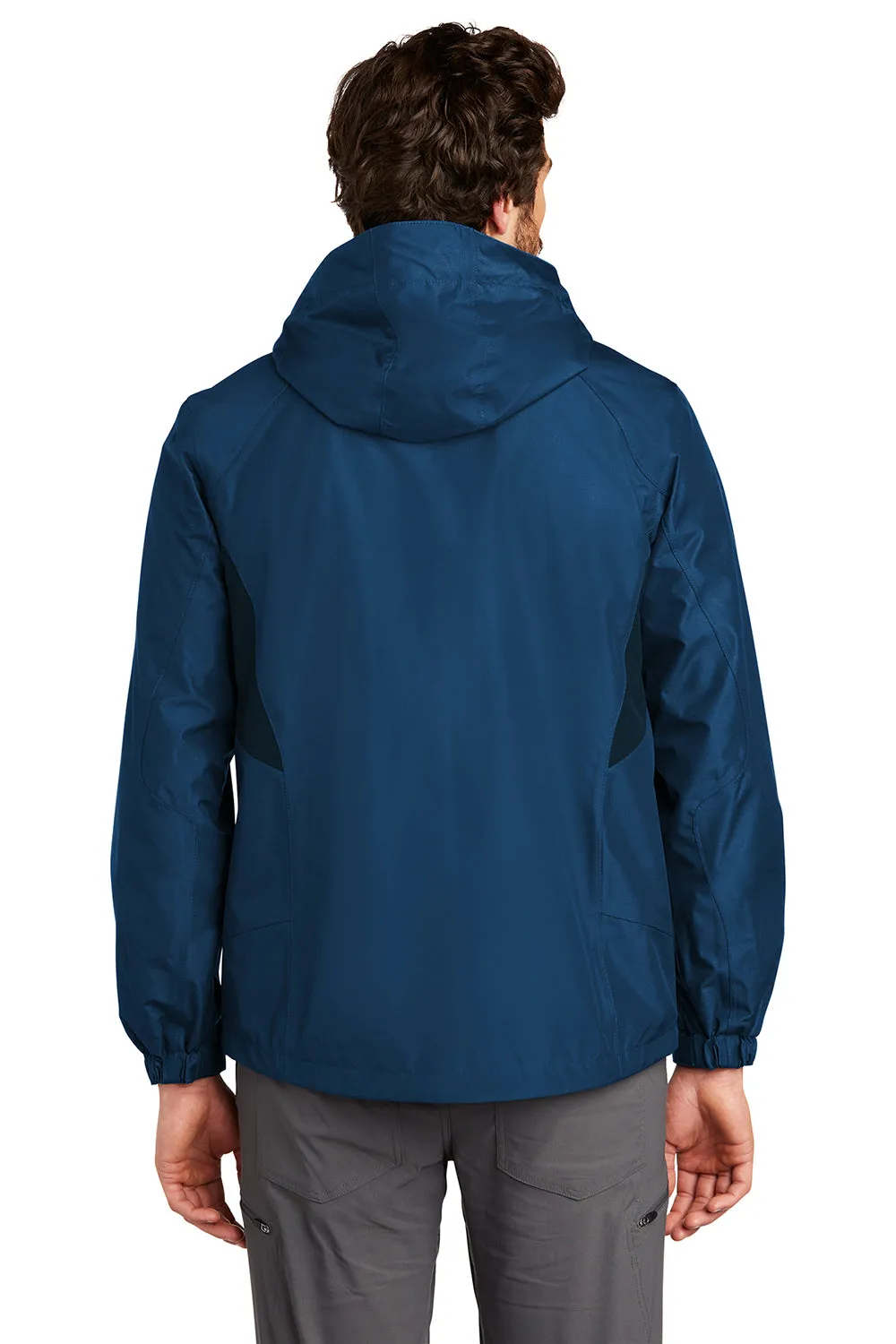 Eddie Bauer Mens Waterproof Full Zip Hooded Jacket - Deep Sea Blue  Exquisite Clothing Eddie-Bauer