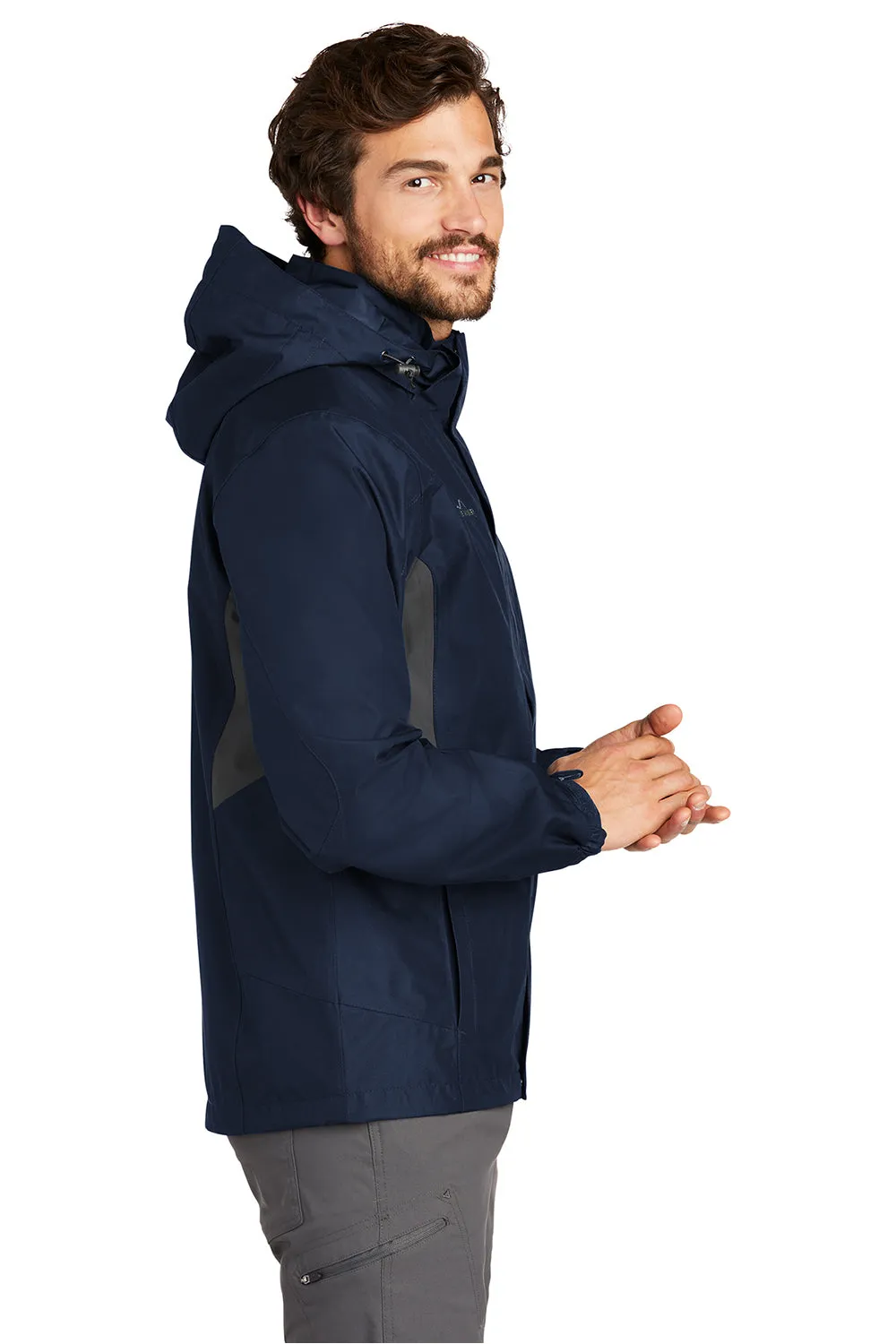 Eddie Bauer Mens Waterproof Full Zip Hooded Jacket - River Navy Blue  Exquisite Clothing Eddie-Bauer