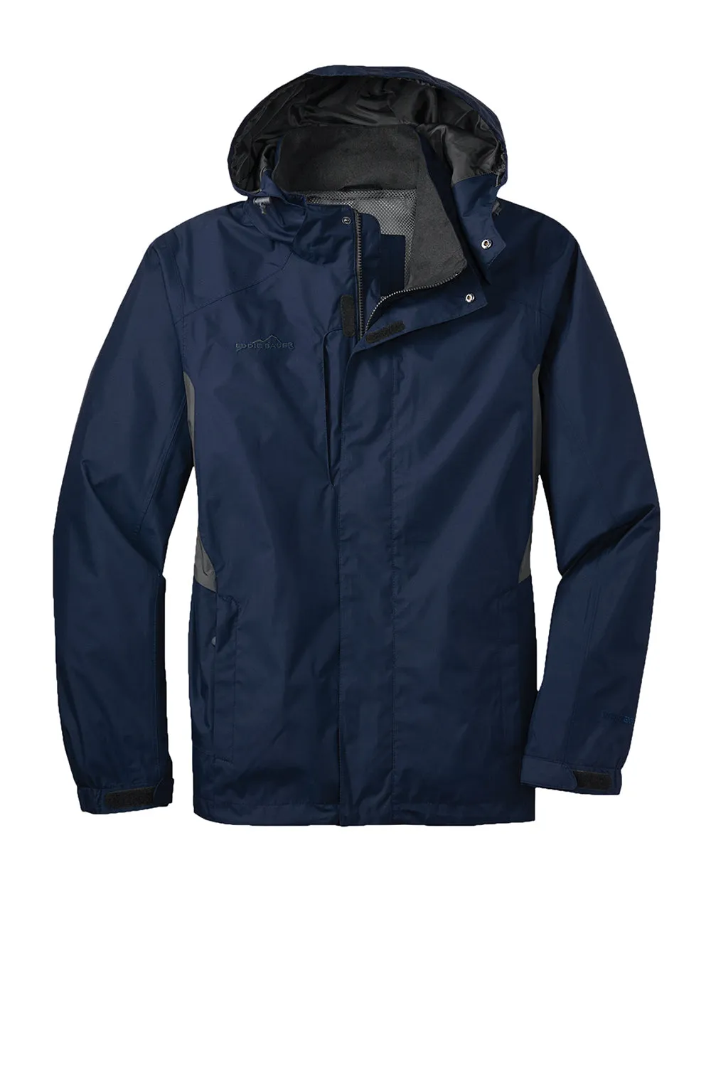 Eddie Bauer Mens Waterproof Full Zip Hooded Jacket - River Navy Blue  Exquisite Clothing Eddie-Bauer