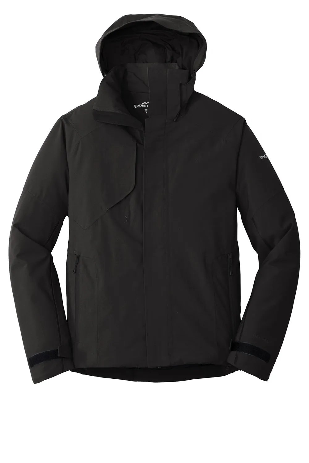 Eddie Bauer Mens WeatherEdge Plus Waterproof Full Zip Hooded Jacket - Black  Exquisite Clothing Eddie-Bauer