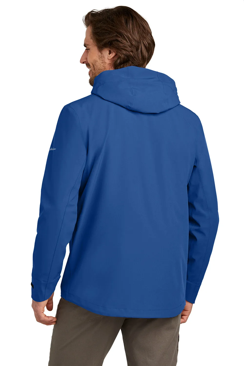 Eddie Bauer Mens WeatherEdge Plus Waterproof Full Zip Hooded Jacket - Cobalt Blue