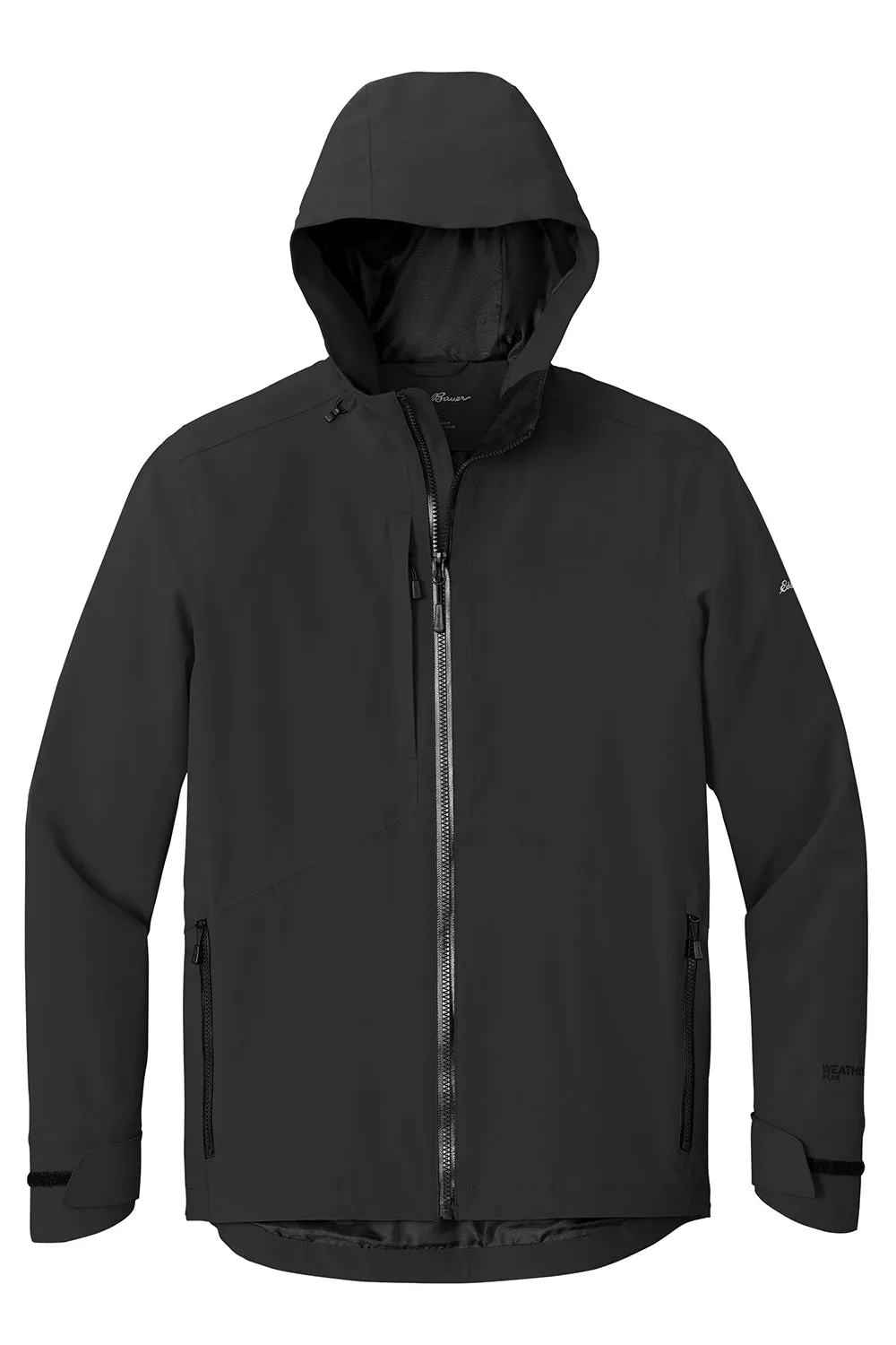 Eddie Bauer Mens WeatherEdge Plus Waterproof Full Zip Hooded Jacket - Deep Black  Exquisite Clothing Eddie-Bauer