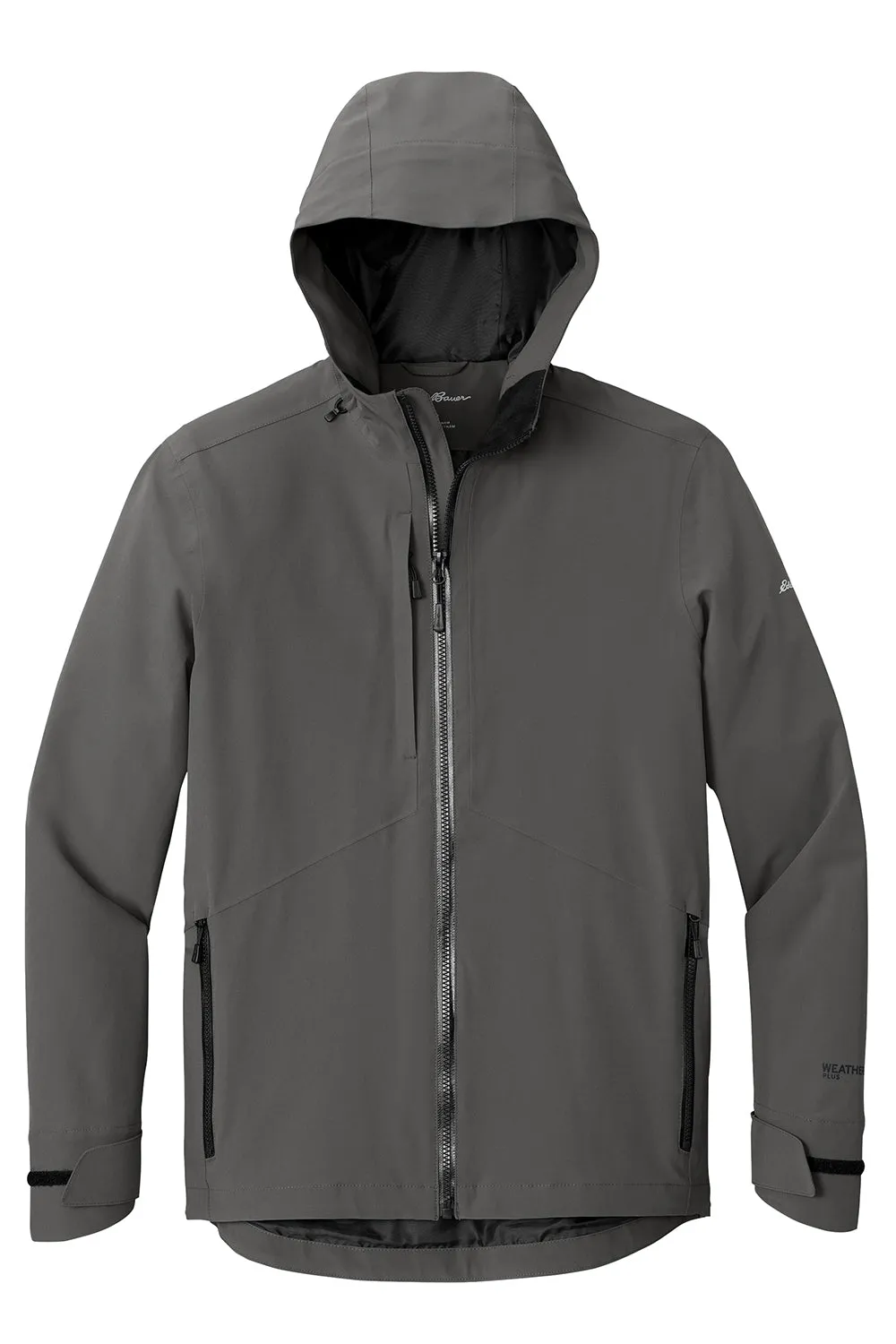 Eddie Bauer Mens WeatherEdge Plus Waterproof Full Zip Hooded Jacket - Iron Gate Grey  Exquisite Clothing Eddie-Bauer