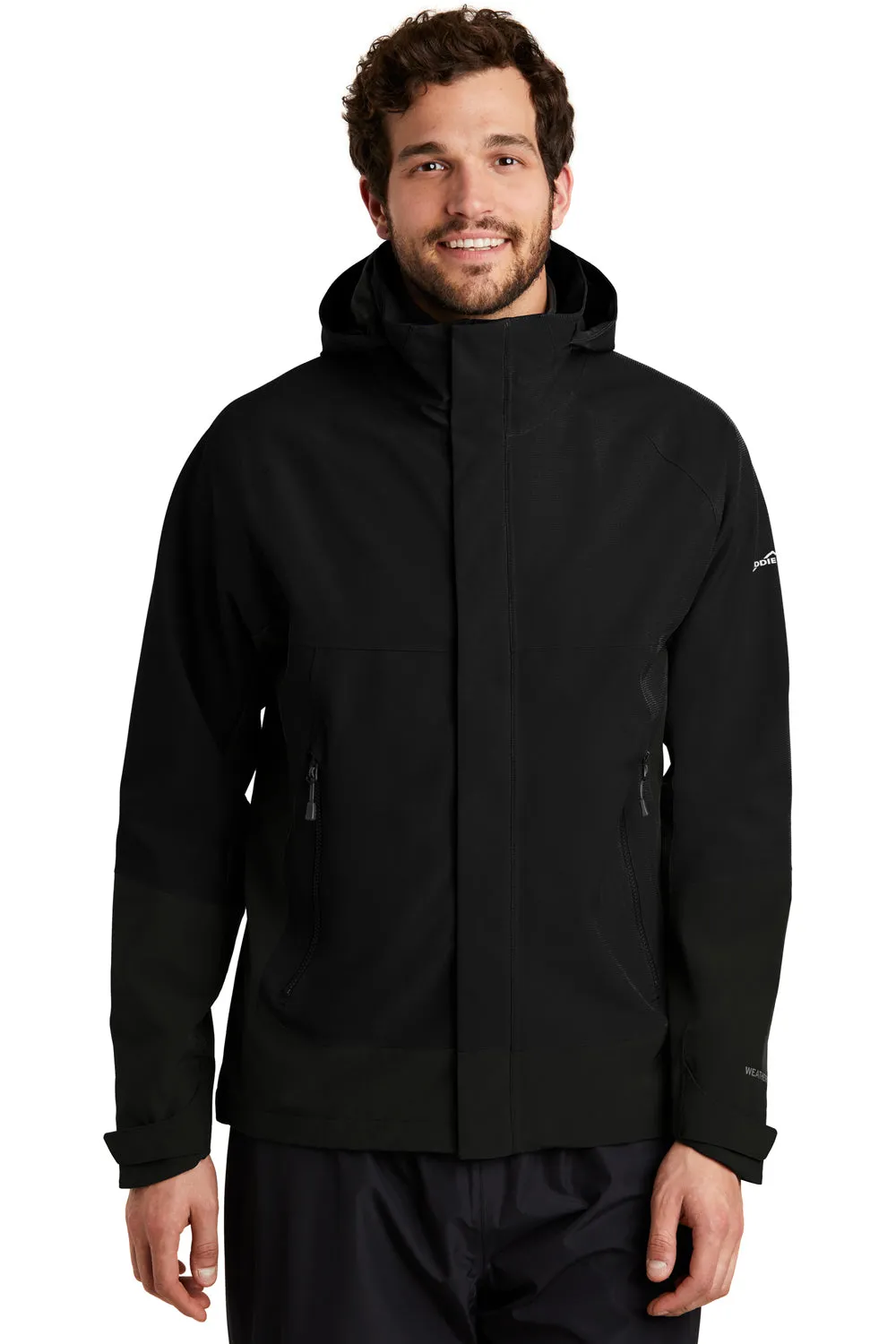 Eddie Bauer Mens WeatherEdge Waterproof Full Zip Hooded Jacket - Black