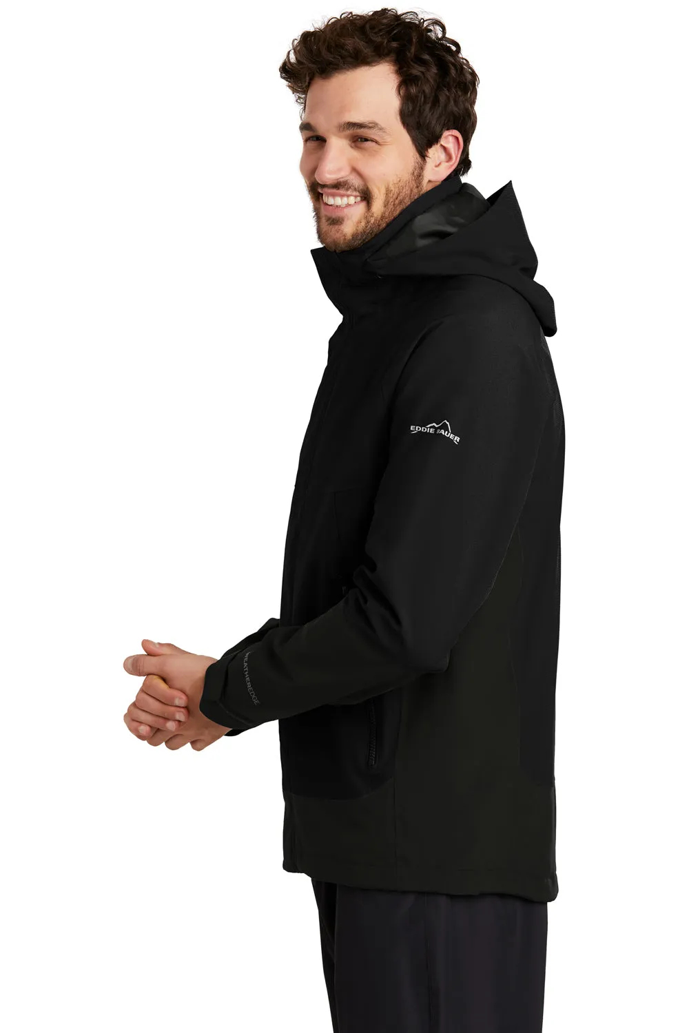 Eddie Bauer Mens WeatherEdge Waterproof Full Zip Hooded Jacket - Black