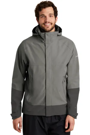 Eddie Bauer Mens WeatherEdge Waterproof Full Zip Hooded Jacket - Metal Grey  Exquisite Clothing Eddie-Bauer