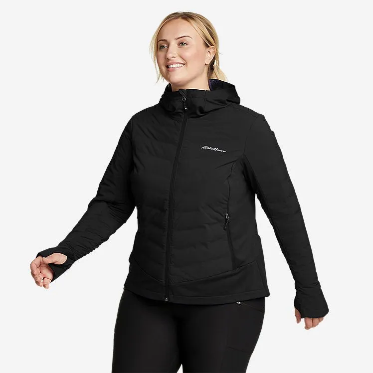Eddie Bauer Plus Size Women's MotionLoft Hybrid Down Jacket - Black Eddie Bauer