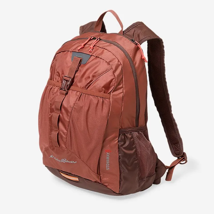 Eddie Bauer Stowaway Packable 30L Hiking Daypack - Plus Size - Maroon Eddie Bauer