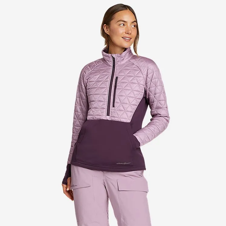 Eddie Bauer Women's Chair Six Hybrid 1/2-Zip - Dusty Iris Eddie Bauer