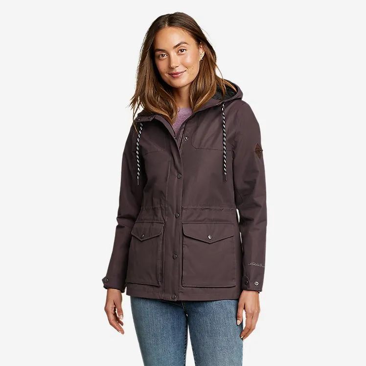 Eddie Bauer Women's Charly Waterproof Rain Jacket - Aubergine Eddie Bauer