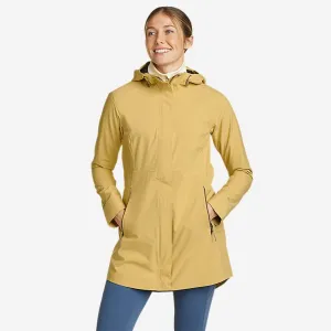 Eddie Bauer Women's Cloud Cap Stretch 2.0 Parka Jacket Lightweight Rain Coat - Topaz Eddie Bauer