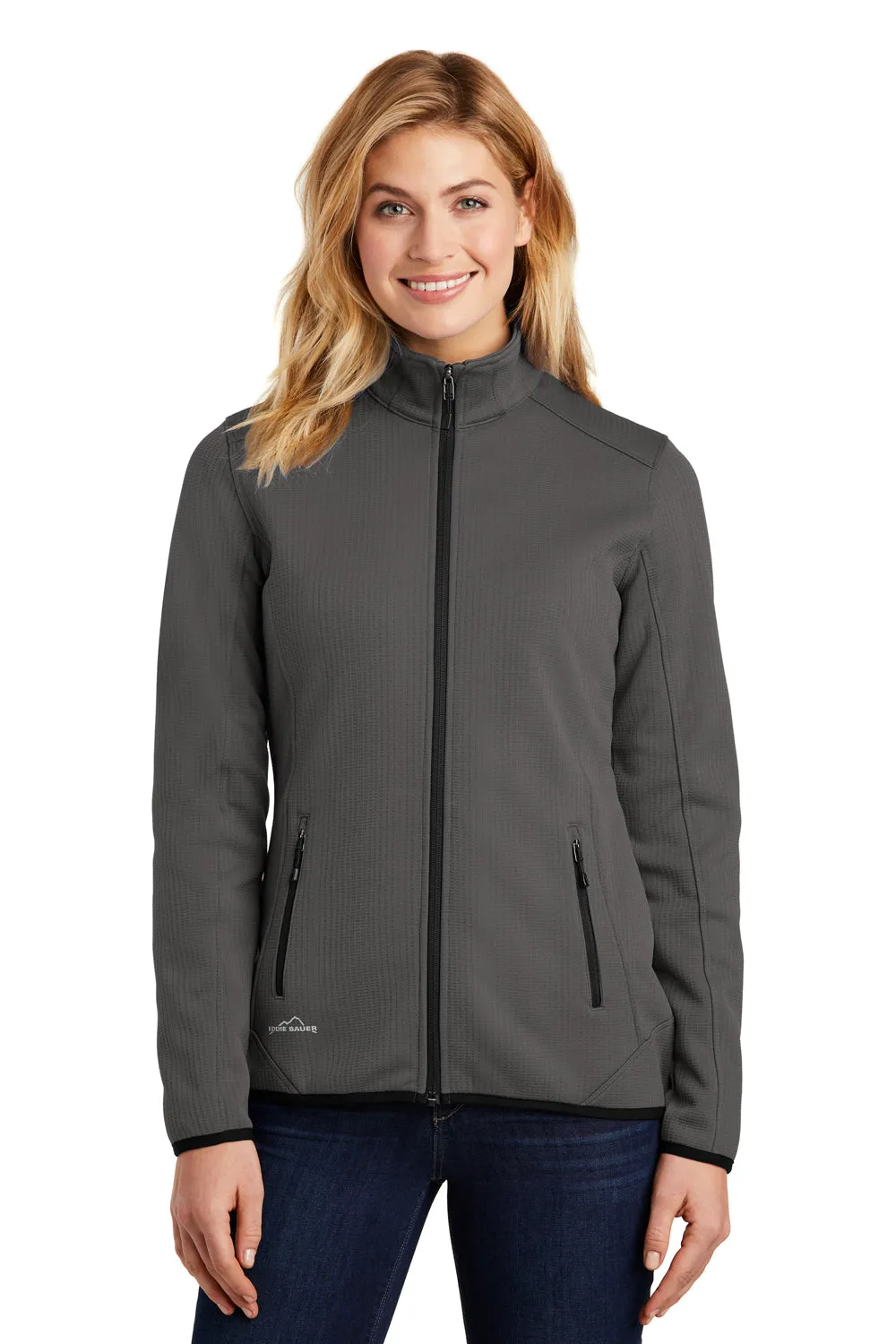 Eddie Bauer Womens Dash Pill Resistant Full Zip Jacket - Steel Grey  Exquisite Clothing Eddie-Bauer
