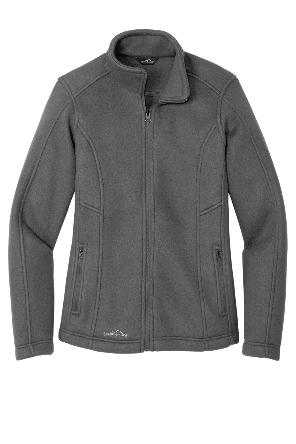 Eddie Bauer Womens Full Zip Fleece Jacket - Steel Grey  Exquisite Clothing Eddie-Bauer
