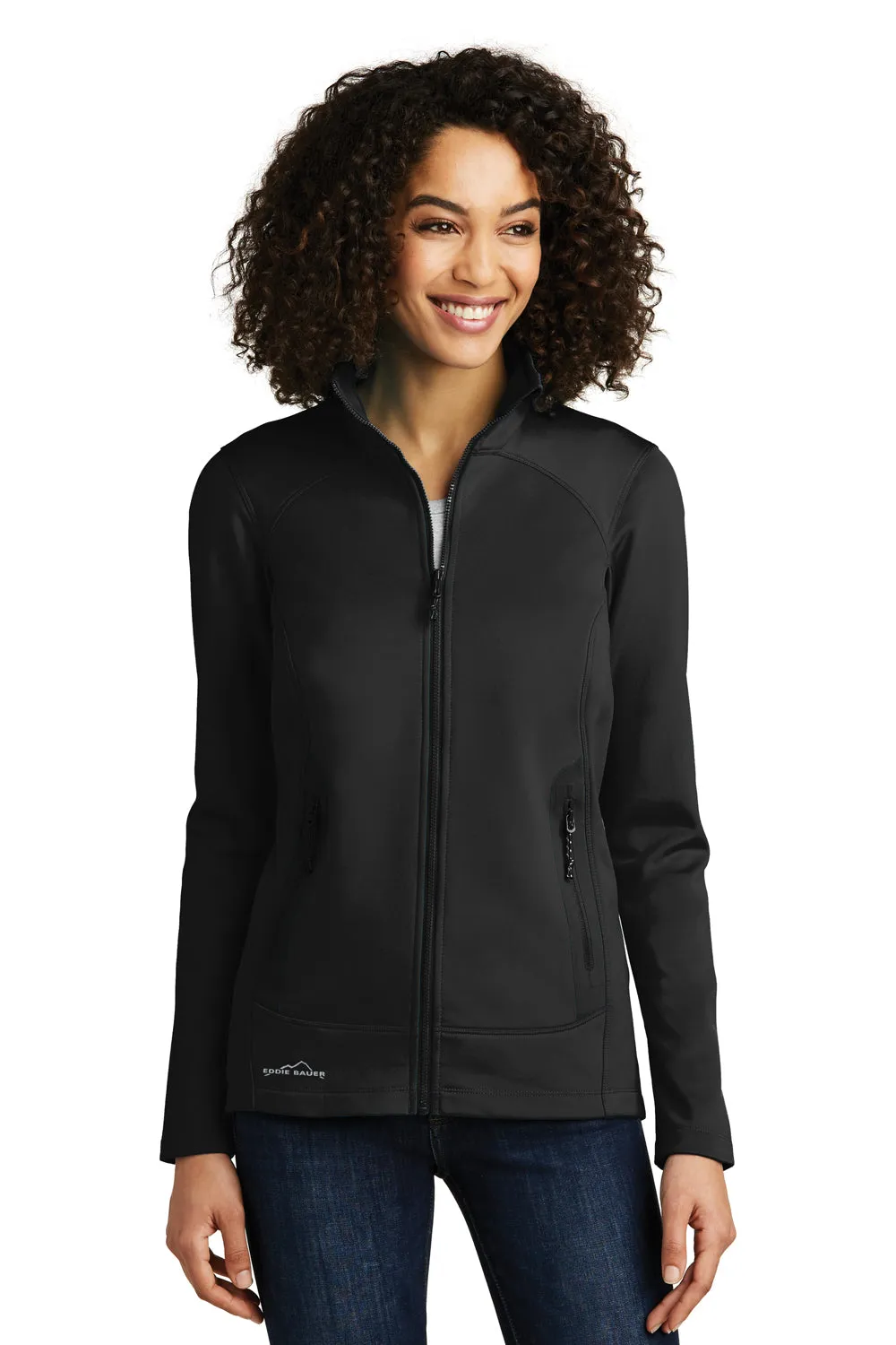 Eddie Bauer Womens Highpoint Pill Resistant Fleece Full Zip Jacket - Black  Exquisite Clothing Eddie-Bauer