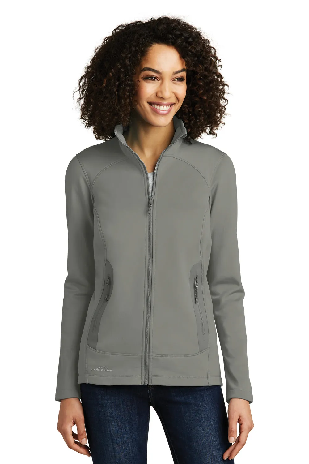 Eddie Bauer Womens Highpoint Pill Resistant Fleece Full Zip Jacket - Metal Grey