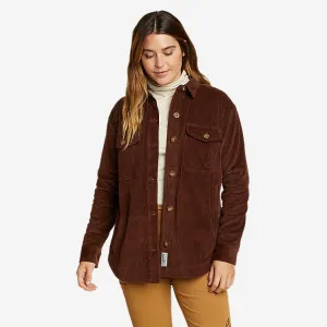 Eddie Bauer Women's Madison Valley Corduroy Shirt-Jacket - Chocolate Eddie Bauer