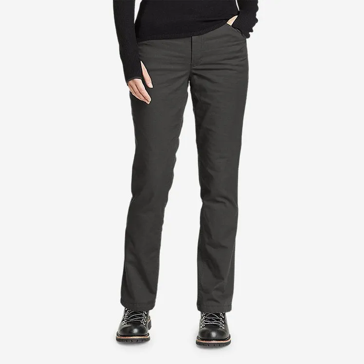 Eddie Bauer Women's Mountain Ops Lined Canvas Pants - Dark Grey Eddie Bauer