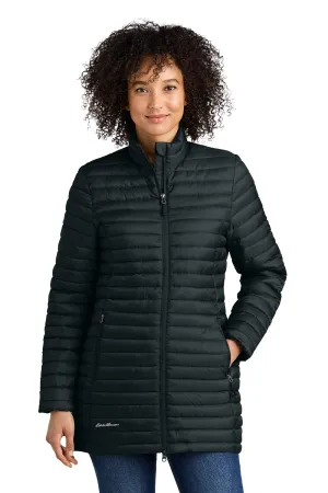 Eddie Bauer Womens Packable Quilted Water Resistant Full Zip Jacket - Black  Exquisite Clothing Eddie-Bauer