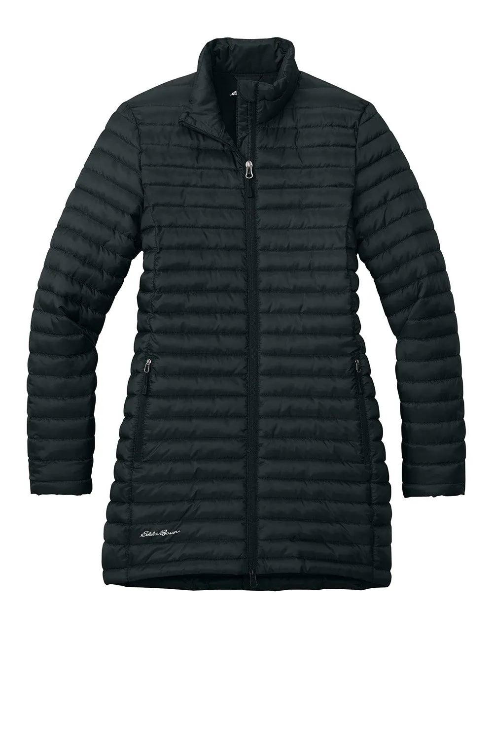 Eddie Bauer Womens Packable Quilted Water Resistant Full Zip Jacket - Black  Exquisite Clothing Eddie-Bauer