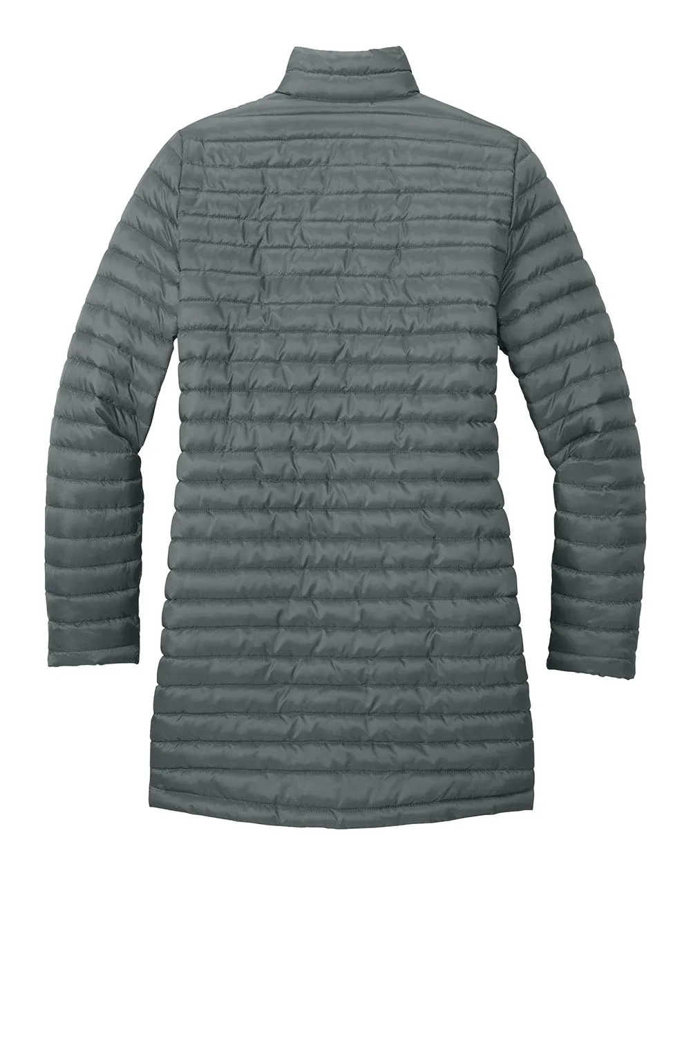Eddie Bauer Womens Packable Quilted Water Resistant Full Zip Jacket - Metal Grey