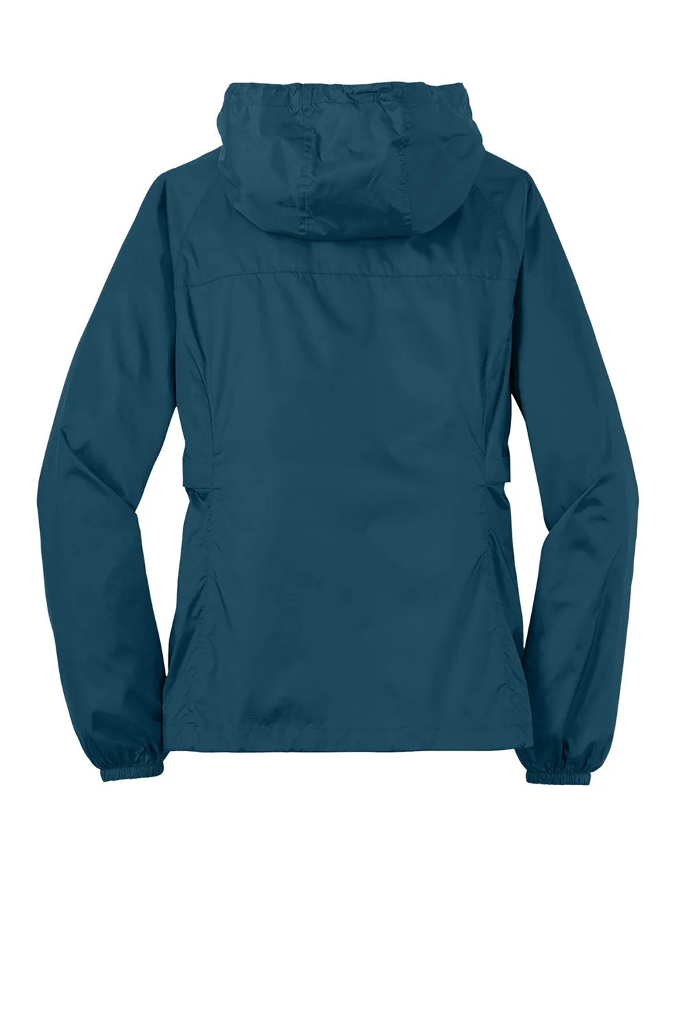 Eddie Bauer Womens Packable Wind Resistant Full Zip Hooded Jacket - Adriatic Blue  Exquisite Clothing Eddie-Bauer