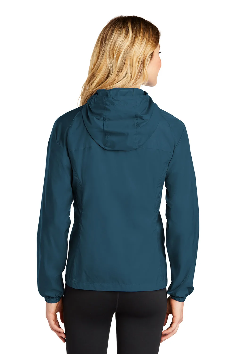 Eddie Bauer Womens Packable Wind Resistant Full Zip Hooded Jacket - Adriatic Blue  Exquisite Clothing Eddie-Bauer