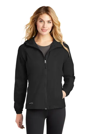 Eddie Bauer Womens Packable Wind Resistant Full Zip Hooded Jacket - Black  Exquisite Clothing Eddie-Bauer
