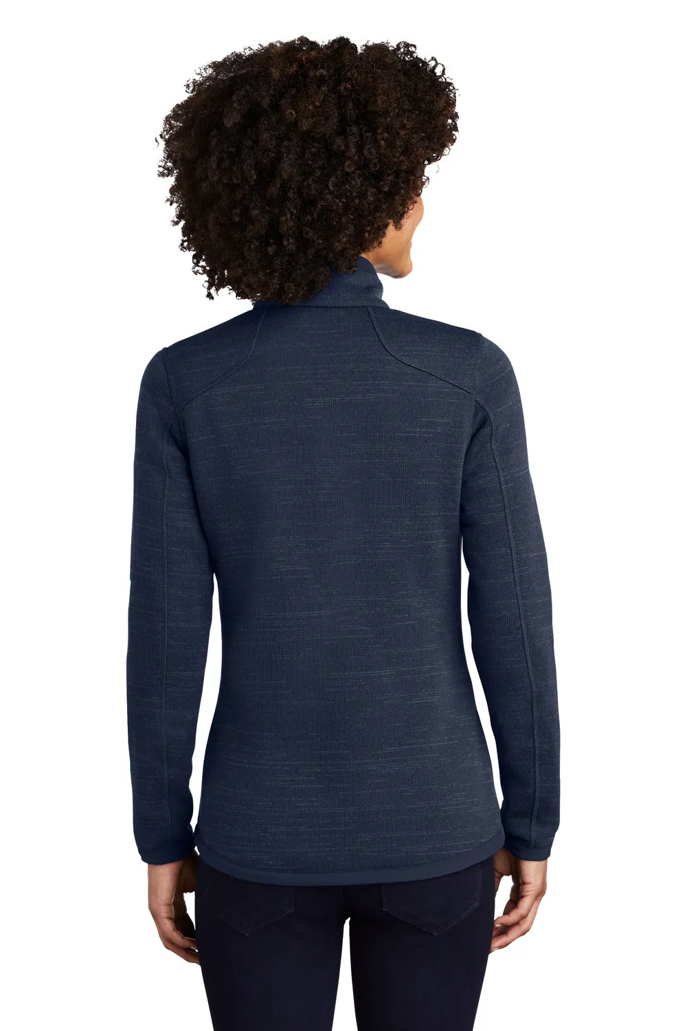 Eddie Bauer Womens Pill Resistant Fleece Full Zip Jacket - Heather River Navy Blue  Exquisite Clothing Eddie-Bauer