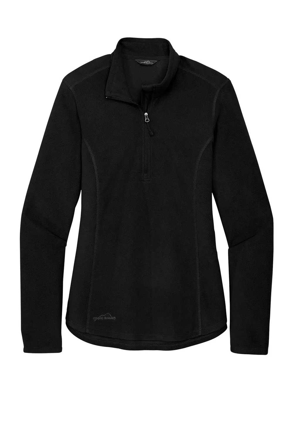 Eddie Bauer Womens Pill Resistant Microfleece 1/4 Zip Jacket - Black  Exquisite Clothing Eddie-Bauer