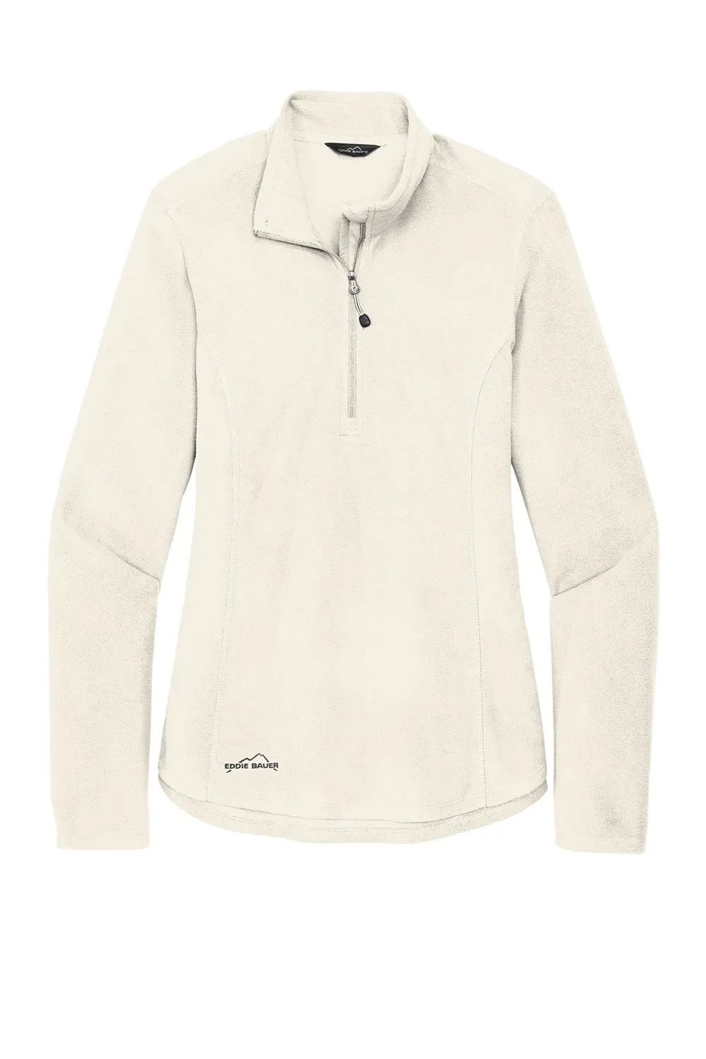 Eddie Bauer Womens Pill Resistant Microfleece 1/4 Zip Jacket - Ivory  Exquisite Clothing Eddie-Bauer